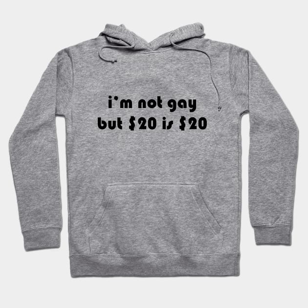 i’m not gay but $20 is $20 Hoodie by YousifAzeez